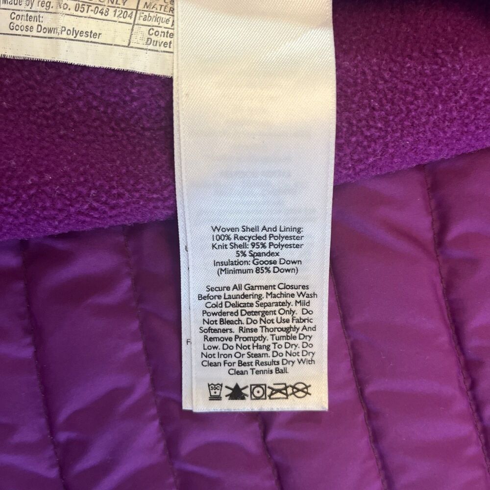 Eddie Bauer First Ascent Womens Size Small Down 800 Stormdown Purple Puffer Vest - Picture 7 of 9